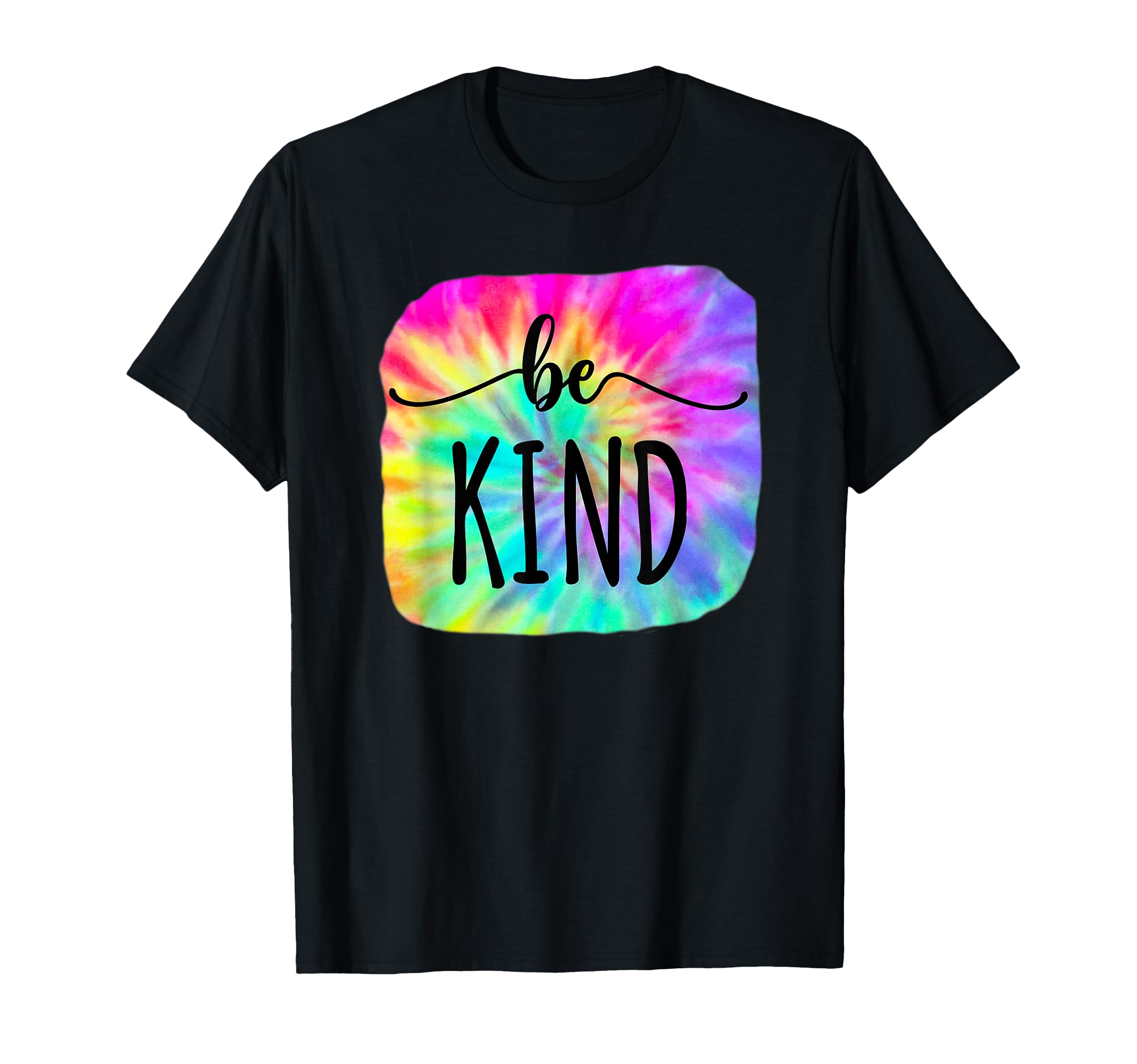 Be Kind Groovy Tie Dye Flower T-Shirt - Fun Novelty Design for Adults - T-Shirt, Sweatshirt, Hoodie