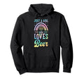 Just Who Loves Beer Bohemian Rainbow Hoodie - Trendy Graphic for Adults - T-Shirt, Sweatshirt, Hoodie