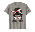 Ballpark Mama Baseball Messy Bun Mom T-Shirt - Unique Graphic for Adults - T-Shirt, Sweatshirt, Hoodie