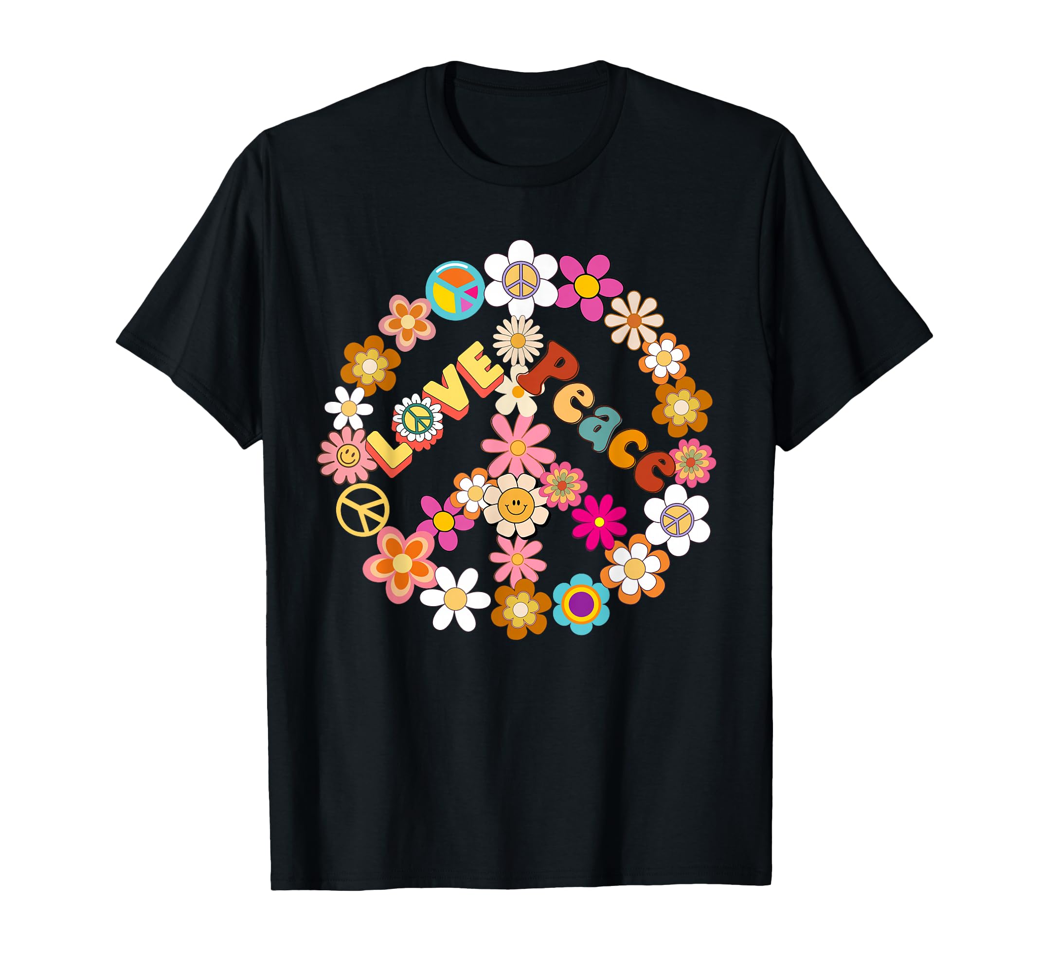 Peace Sign Love 60 S 70 S Shirts 70S T-Shirt - Trendy Graphic Men Women - T-Shirt, Sweatshirt, Hoodie