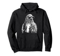 Pigeon Drinking Iced Coffee Funny Hoodie - Minimalist Print for Adults - T-Shirt, Sweatshirt, Hoodie