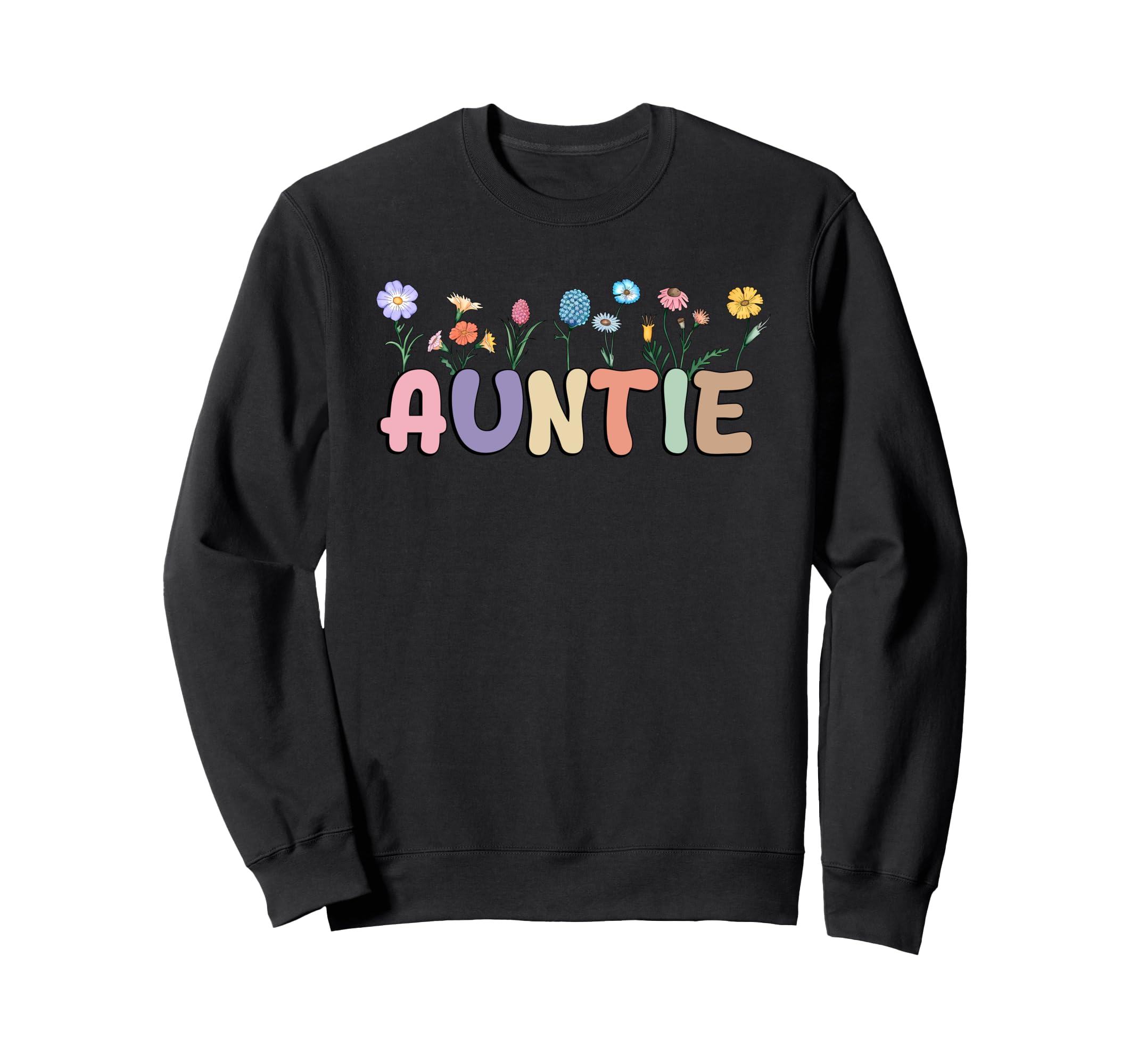 Wildflowers Aunts Auntie Tata Boho Sweatshirt - Custom Art Print Unisex - T-Shirt, Sweatshirt, Hoodie