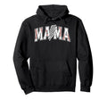 Checkered Baseball Mama Sports Mom Hoodie - Aesthetic Graphic Men Women - T-Shirt, Sweatshirt, Hoodie