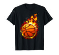 Basketball Ball Fire Basketball T-Shirt - Casual Everyday Wear Unisex - T-Shirt, Sweatshirt, Hoodie