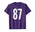 Number 87 Eighty Seven Distressed Sport T-Shirt - Trendy Graphic Men Women - T-Shirt, Sweatshirt, Hoodie