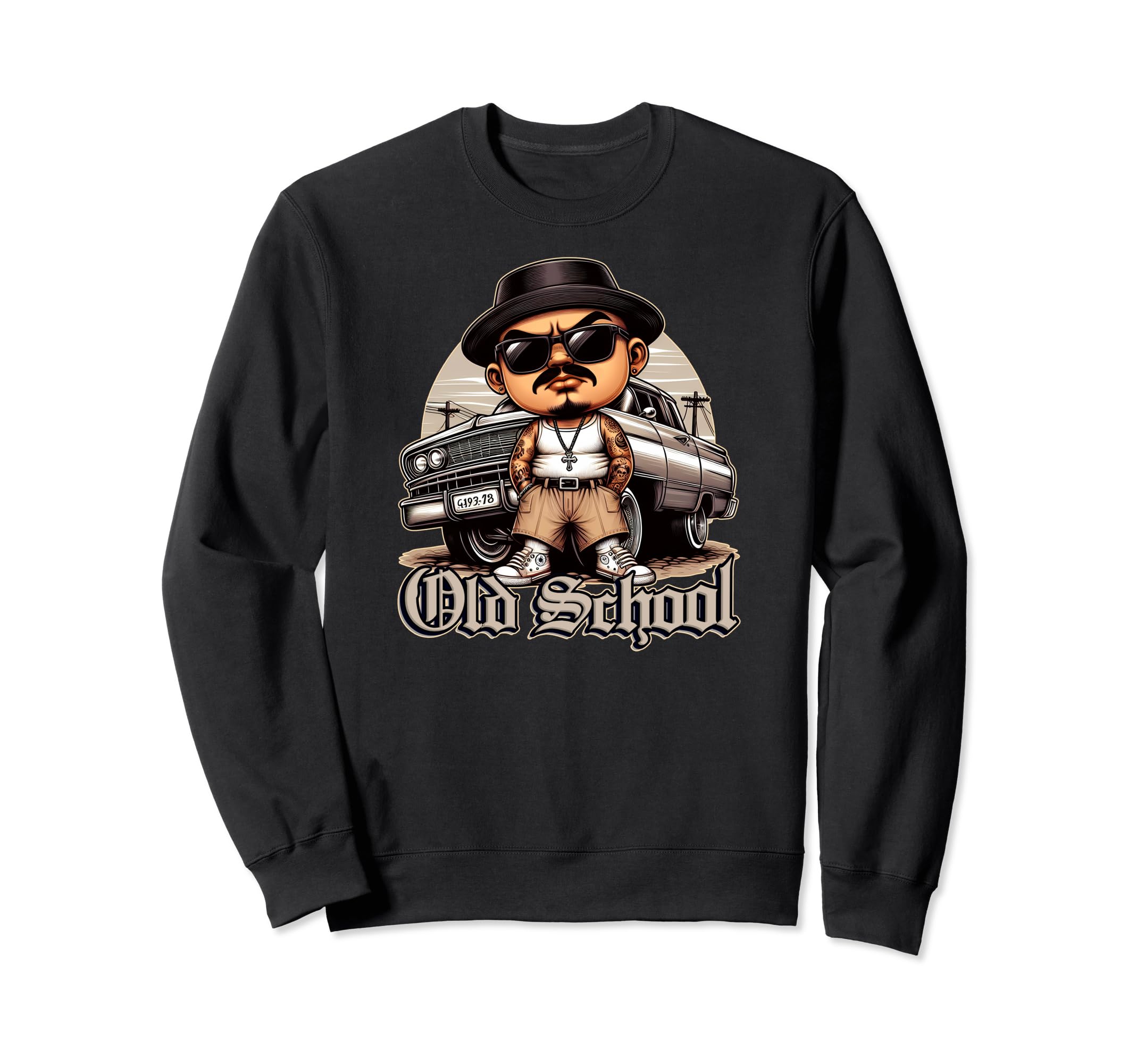Old School Hip Hop Lowrider Sweatshirt - Novelty Apparel for Adults - T-Shirt, Sweatshirt, Hoodie
