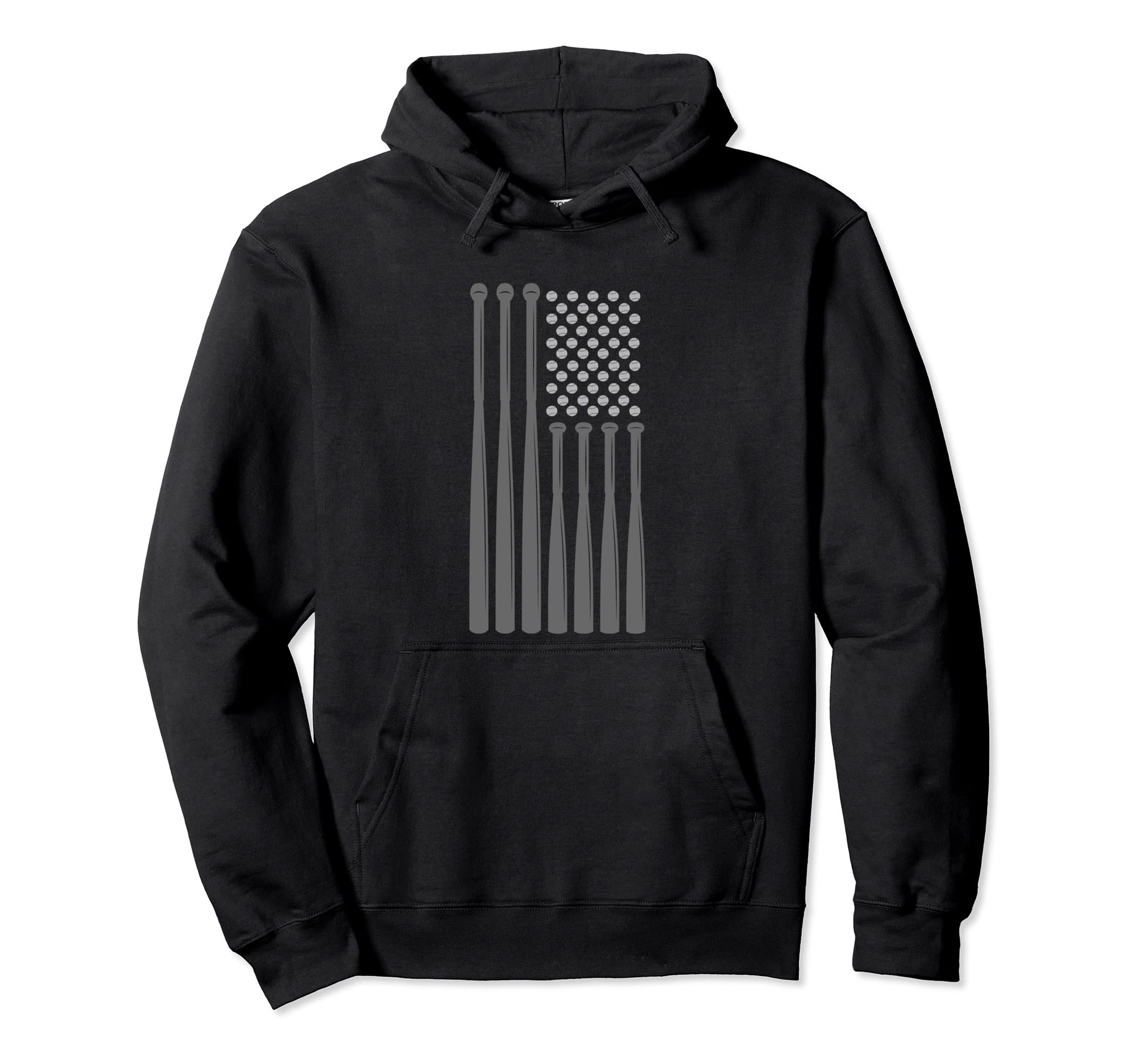 American Flag Baseball Baseball Hoodie - Unique Graphic Unisex - T-Shirt, Sweatshirt, Hoodie