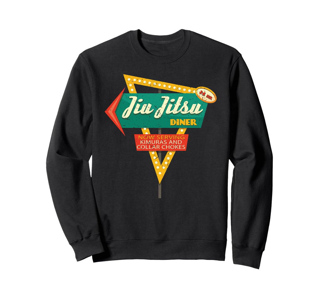 Jiu Jitsu Diner Funny Martial Sweatshirt - Minimalist Print for Adults - T-Shirt, Sweatshirt, Hoodie