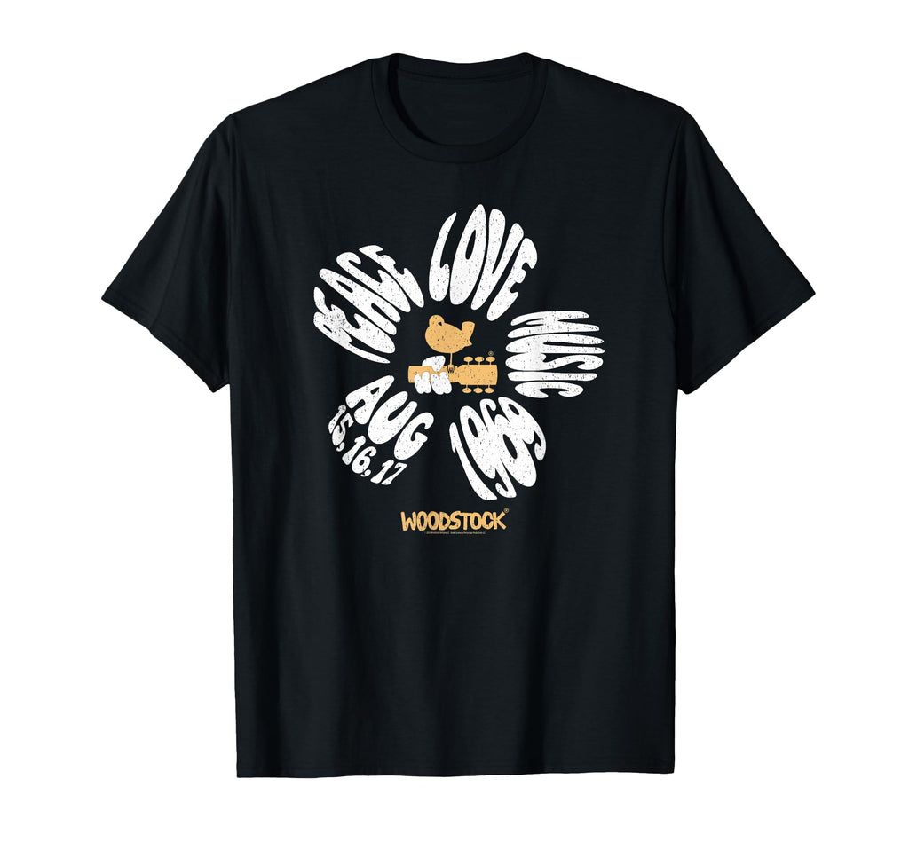 Woodstock Peace Love Music Flower 1969 T-Shirt - Minimalist Print Men Women - T-Shirt, Sweatshirt, Hoodie