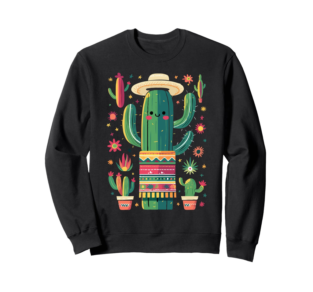 Cactus Serape Succulent Plant Cacti Sweatshirt - Graphic Print Men Women - T-Shirt, Sweatshirt, Hoodie