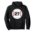 Baseball Jersey Number 27 Hoodie - Trendy Graphic Unisex - T-Shirt, Sweatshirt, Hoodie