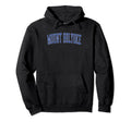 Mount Holyoke Distressed Blue Varsity Hoodie - Unique Graphic Men Women - T-Shirt, Sweatshirt, Hoodie