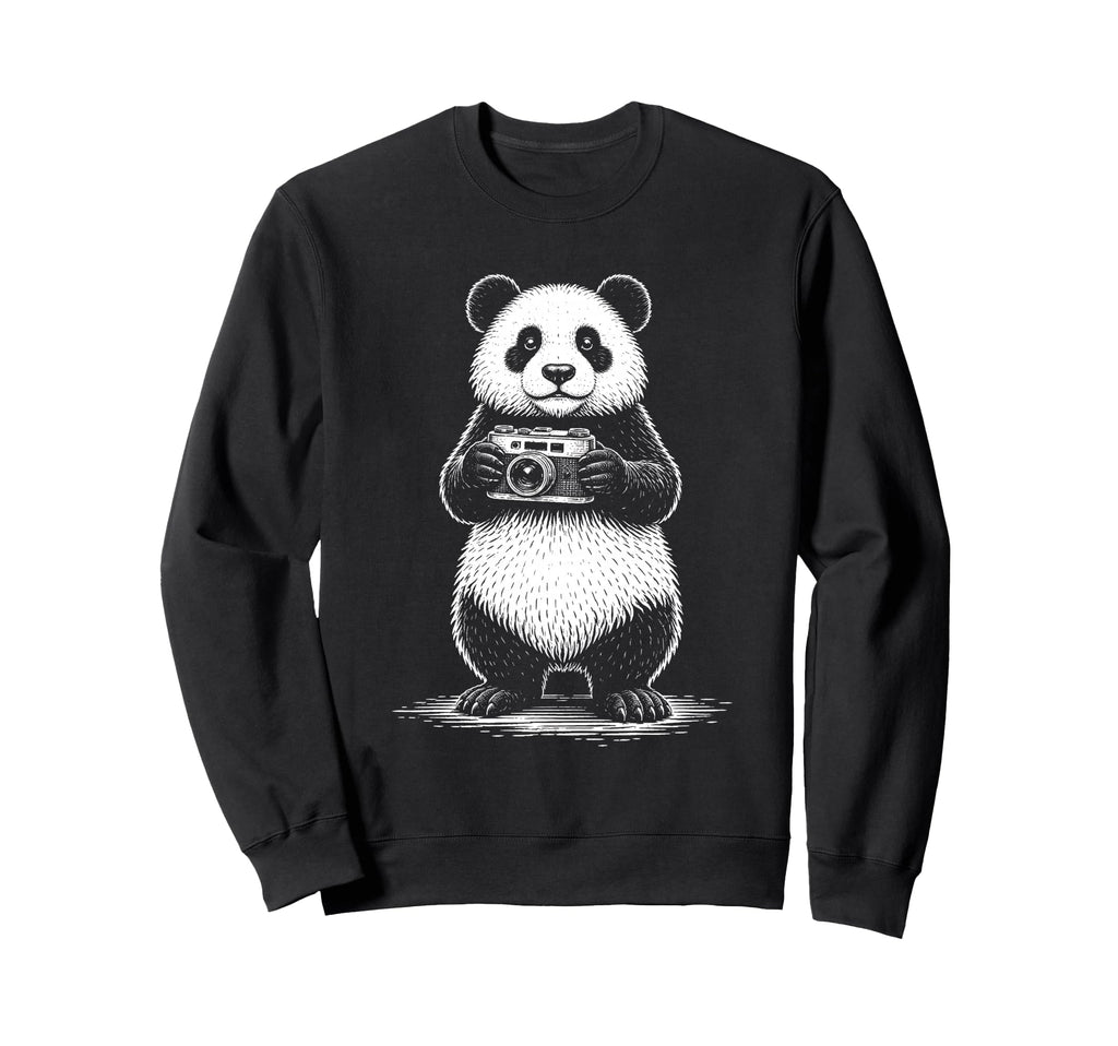 Panda Photographer Camera Photography Sweatshirt - Trendy Graphic Unisex - T-Shirt, Sweatshirt, Hoodie