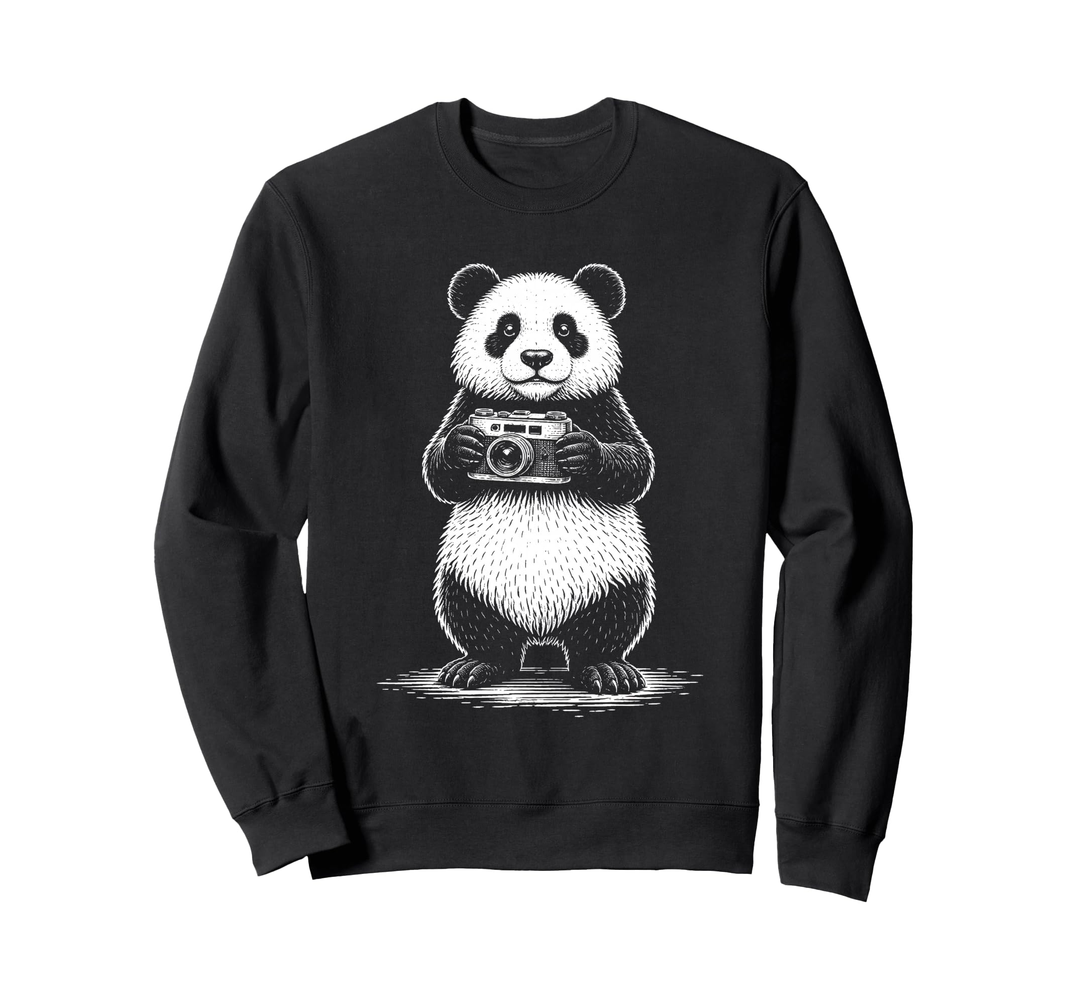 Panda Photographer Camera Photography Sweatshirt - Trendy Graphic Unisex - T-Shirt, Sweatshirt, Hoodie