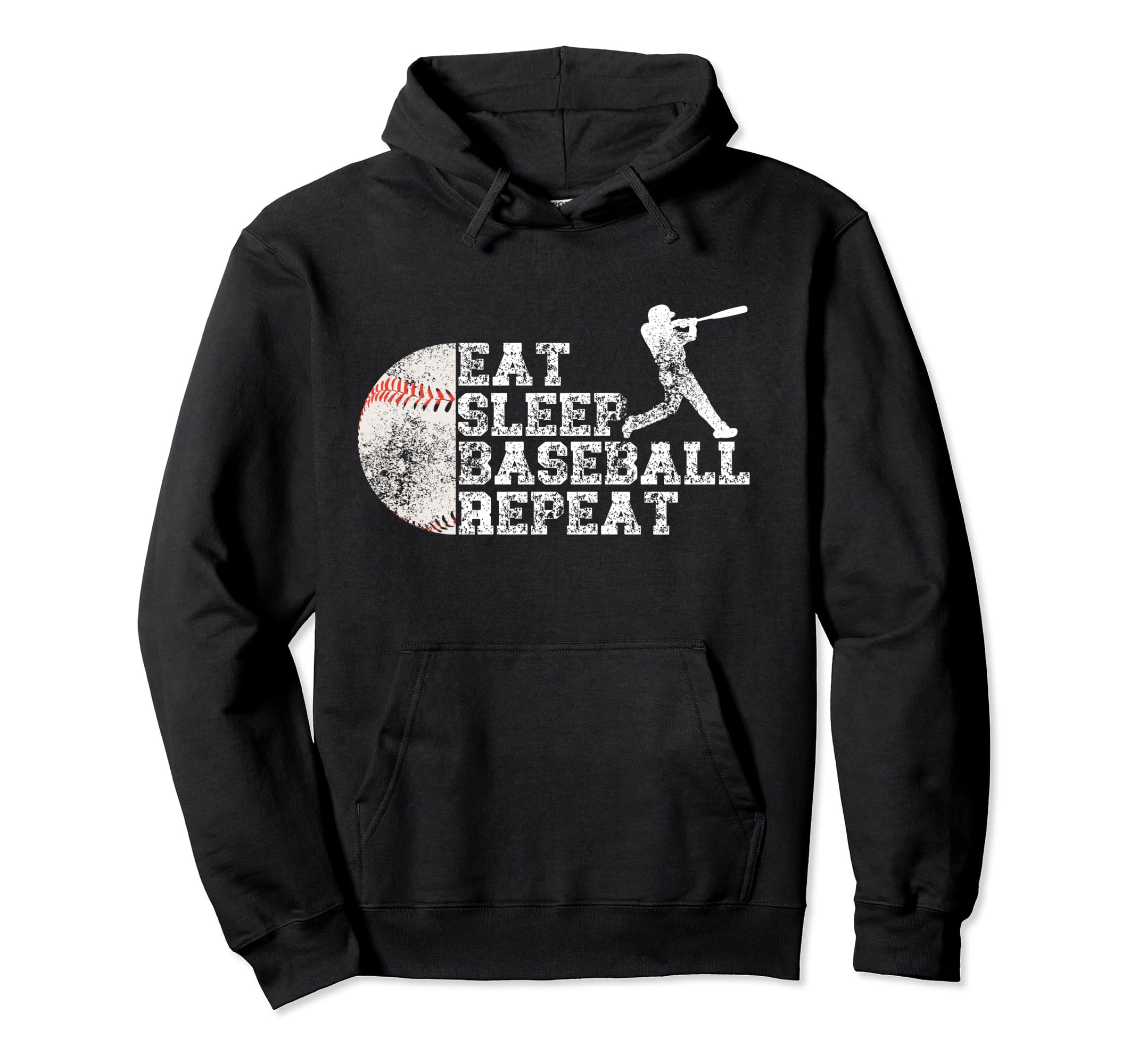 Eat Sleep Baseball Repeat Baseball Hoodie - Novelty Apparel Men Women - T-Shirt, Sweatshirt, Hoodie