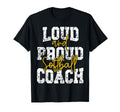 Proud Loud Softball Coach Dad Mom T-Shirt - Graphic Print for Adults - T-Shirt, Sweatshirt, Hoodie