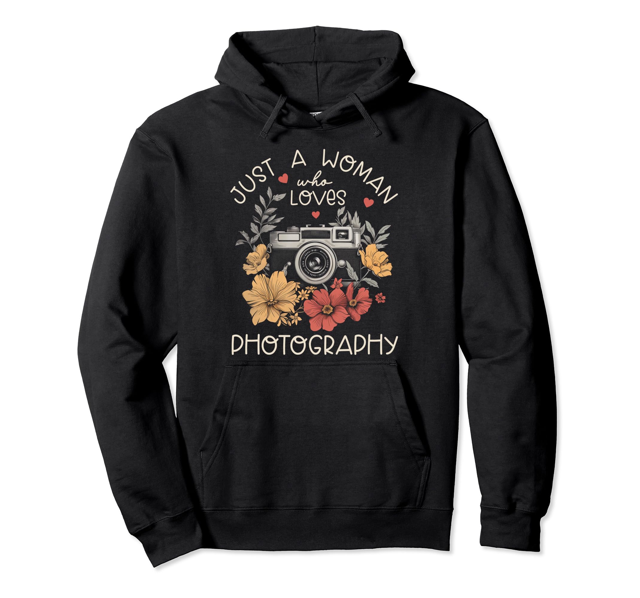 Photographer Camera Flowers Photography Hoodie - Streetwear Style Unisex - T-Shirt, Sweatshirt, Hoodie
