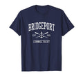 Bridgeport Ct Crossed Oars Boat Anchor T-Shirt - Trendy Graphic Men Women - T-Shirt, Sweatshirt, Hoodie
