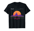 Cyberpunk Outrun Synthwave Sunset T-Shirt - Fun Novelty Design Men Women - T-Shirt, Sweatshirt, Hoodie