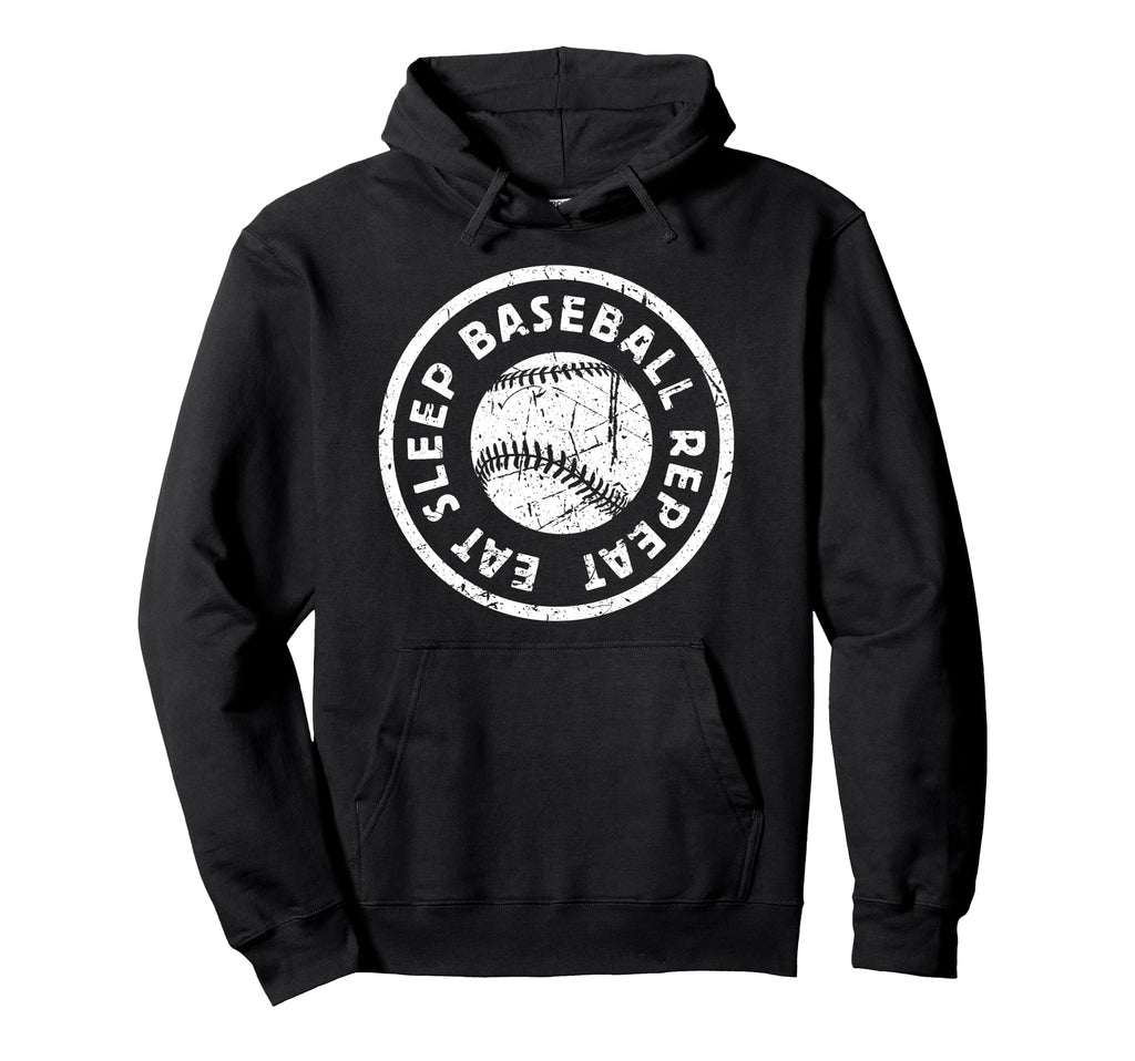 Eat Sleep Baseball Repeat Life Sports Hoodie - Minimalist Print Men Women - T-Shirt, Sweatshirt, Hoodie