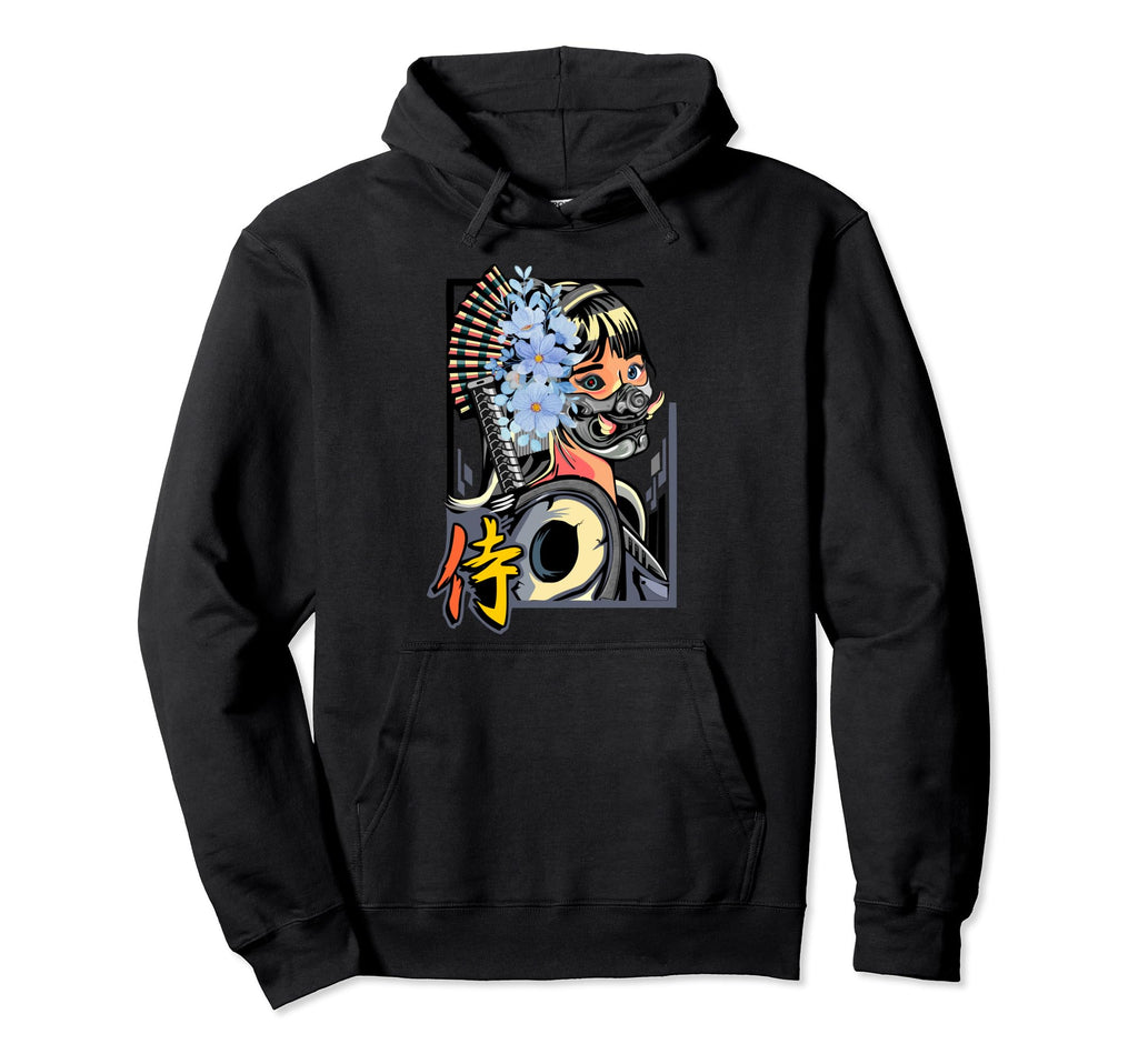 Japanese Modern Geisha Vaporwave Hoodie - Minimalist Print Men Women - T-Shirt, Sweatshirt, Hoodie