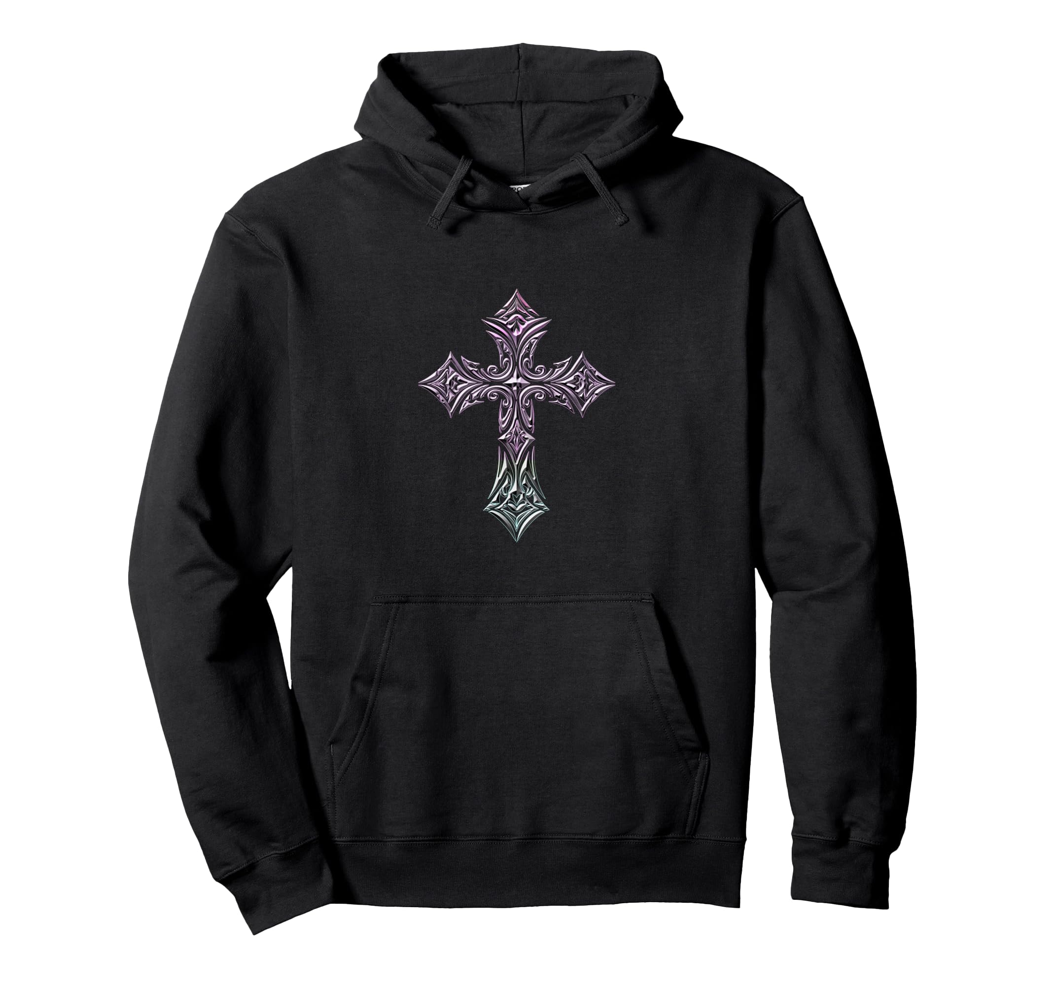 Emo Goth Cross Minimal Gothic Symbol Alt Hoodie - Trendy Graphic Men Women - T-Shirt, Sweatshirt, Hoodie