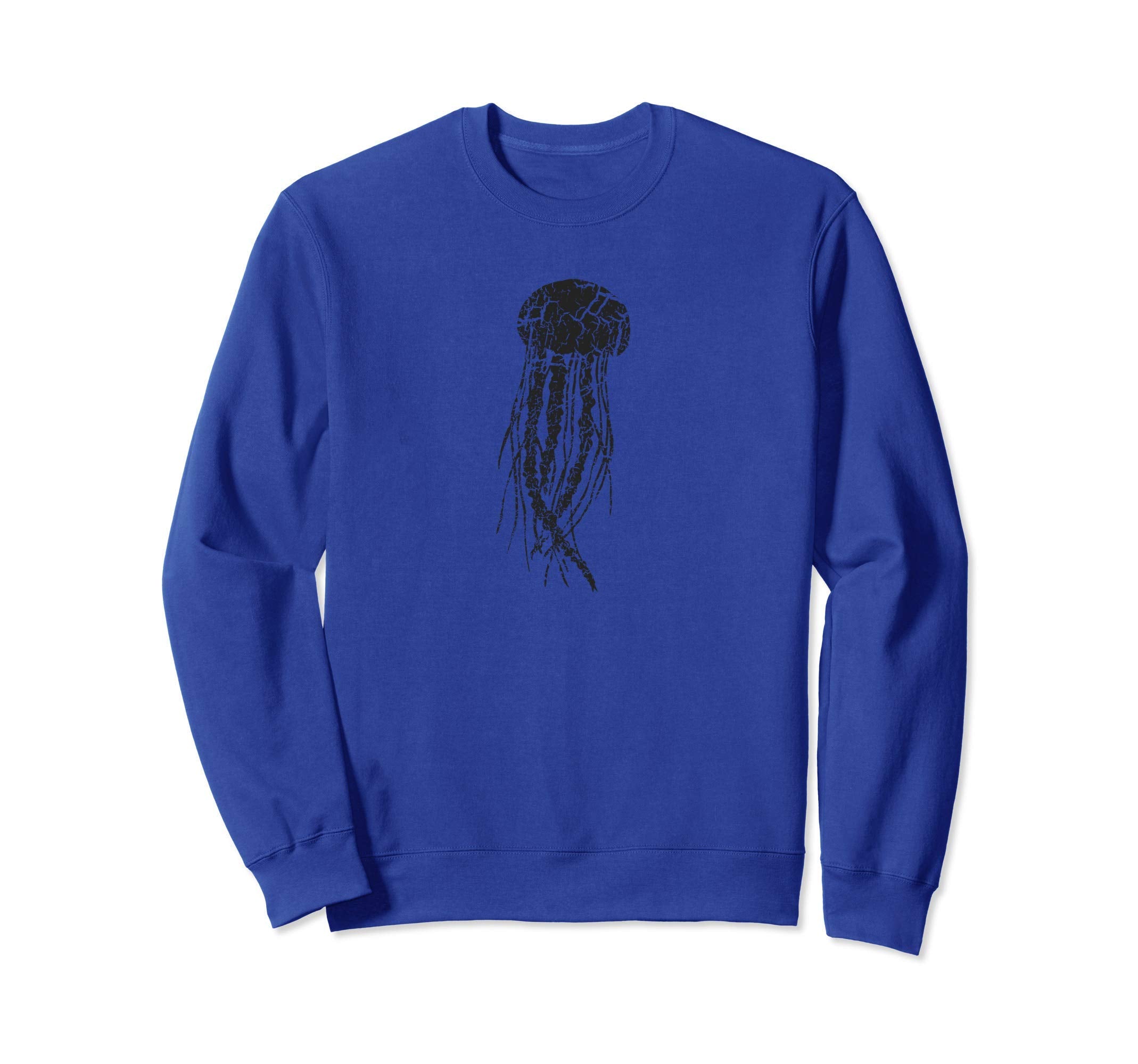 Jellyfish Distressed Jellyfish Sweatshirt - Trendy Graphic Men Women - T-Shirt, Sweatshirt, Hoodie