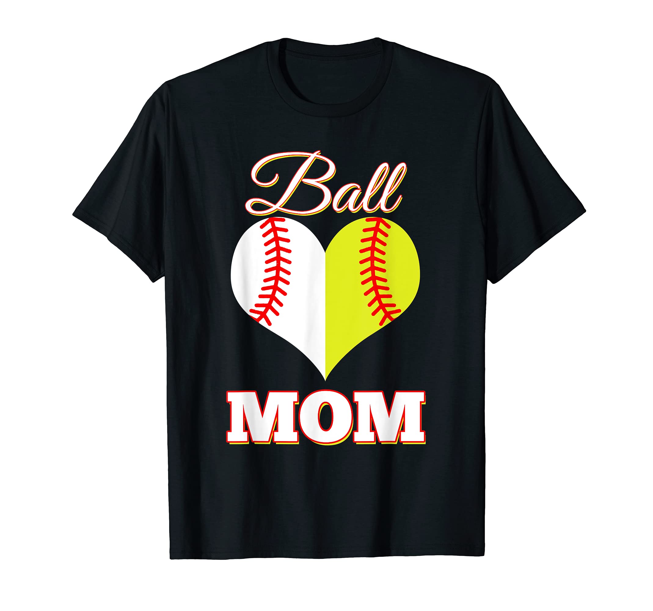 Softball Mom Ball Mom Softball T-Shirt - Aesthetic Graphic for Adults - T-Shirt, Sweatshirt, Hoodie