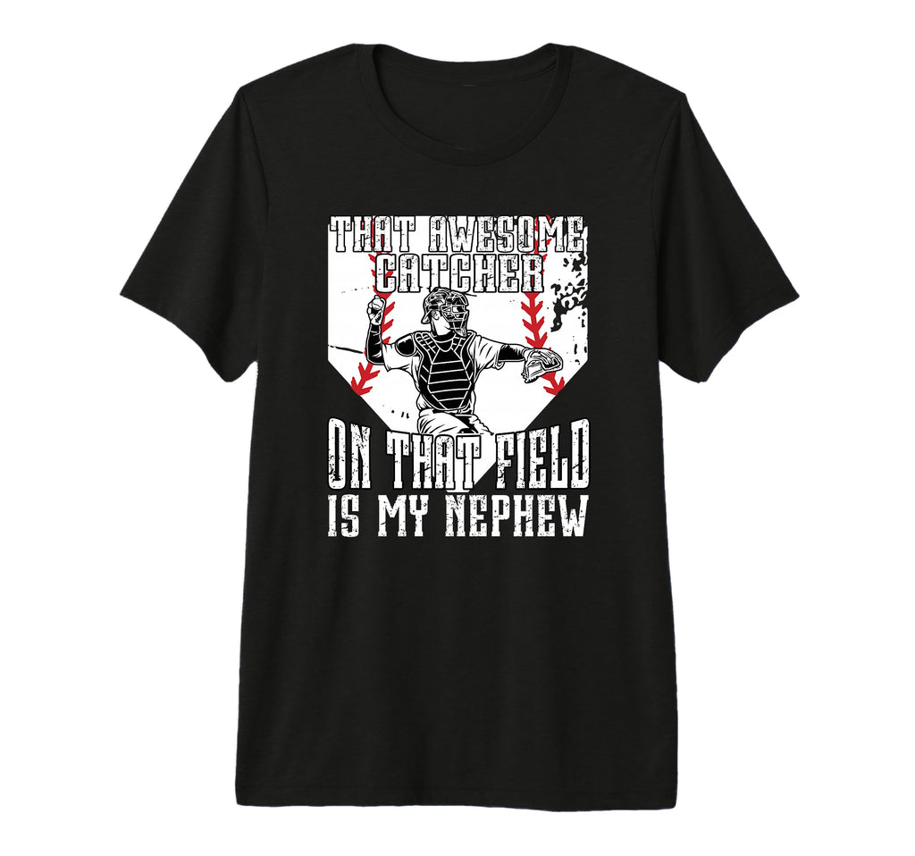 Mens Baseball Catcher Uncle Proud Uncle T-Shirt - Graphic Print Men Women - T-Shirt, Sweatshirt, Hoodie