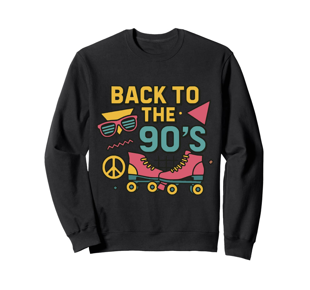 Back To 90S Roller Skates Vibes Sweatshirt - Minimalist Print for Adults - T-Shirt, Sweatshirt, Hoodie