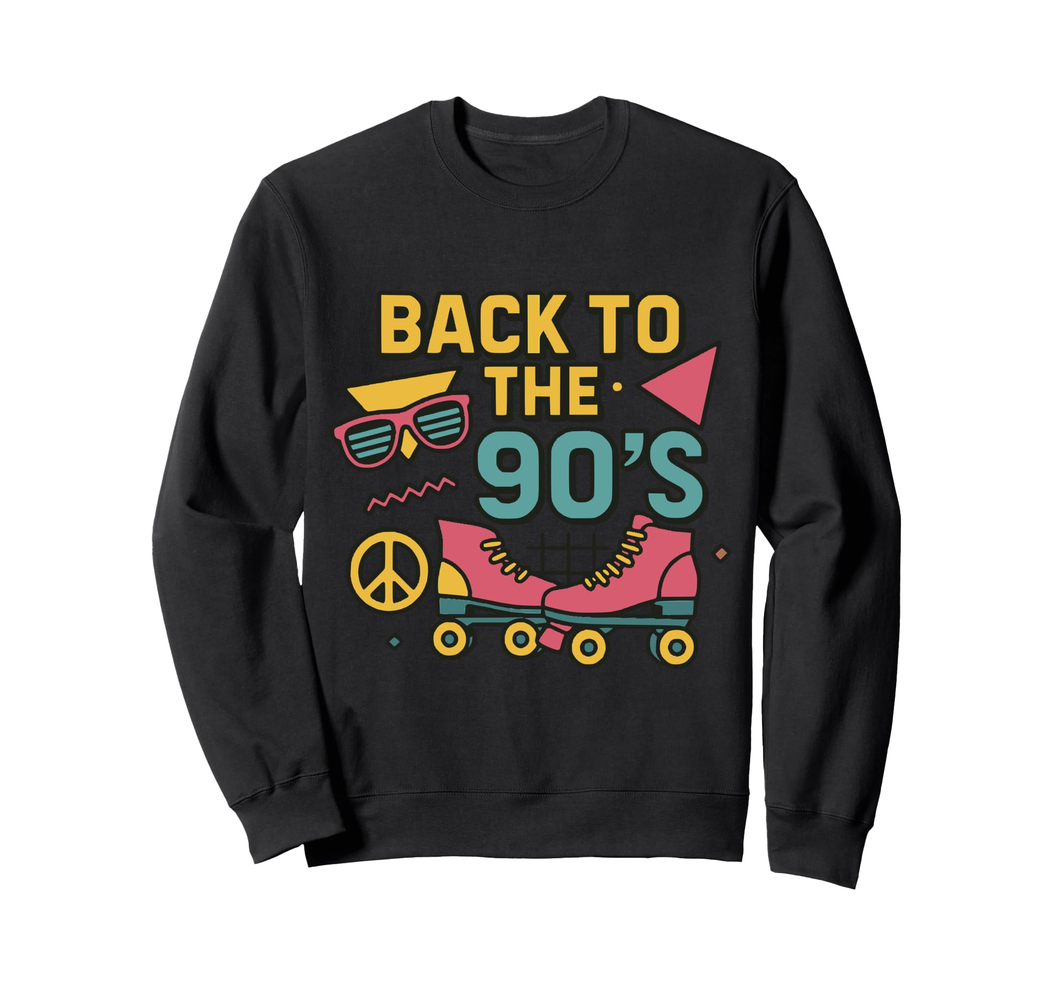 Back To 90S Roller Skates Vibes Sweatshirt - Minimalist Print for Adults - T-Shirt, Sweatshirt, Hoodie