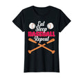 Womens Eat Sleep Baseball Repeat Gift T-Shirt - Trendy Graphic Men Women - T-Shirt, Sweatshirt, Hoodie