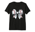 Baseball Bow Baseball Mom Mothers Day Tri T-Shirt - Trendy Graphic Unisex - T-Shirt, Sweatshirt, Hoodie