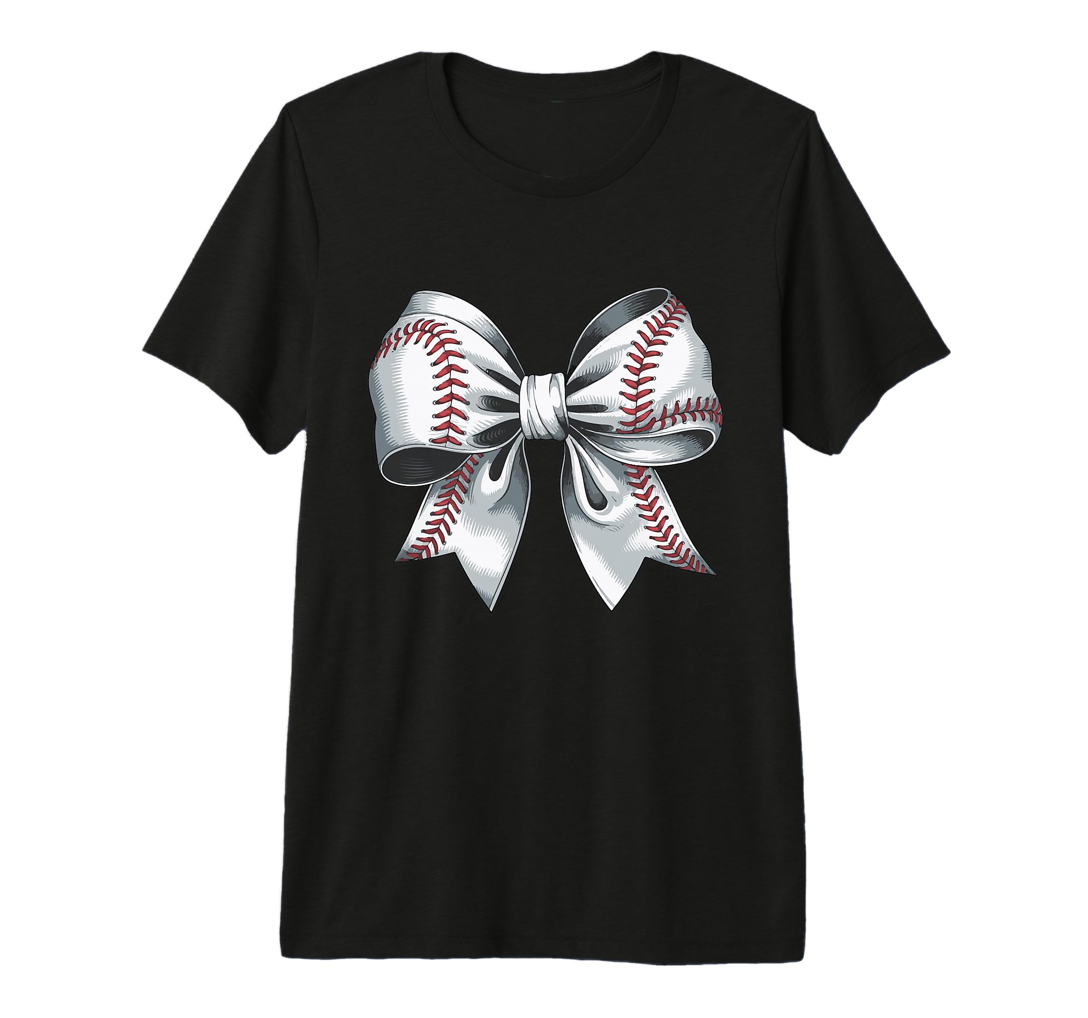 Baseball Bow Baseball Mom Mothers Day Tri T-Shirt - Trendy Graphic Unisex - T-Shirt, Sweatshirt, Hoodie