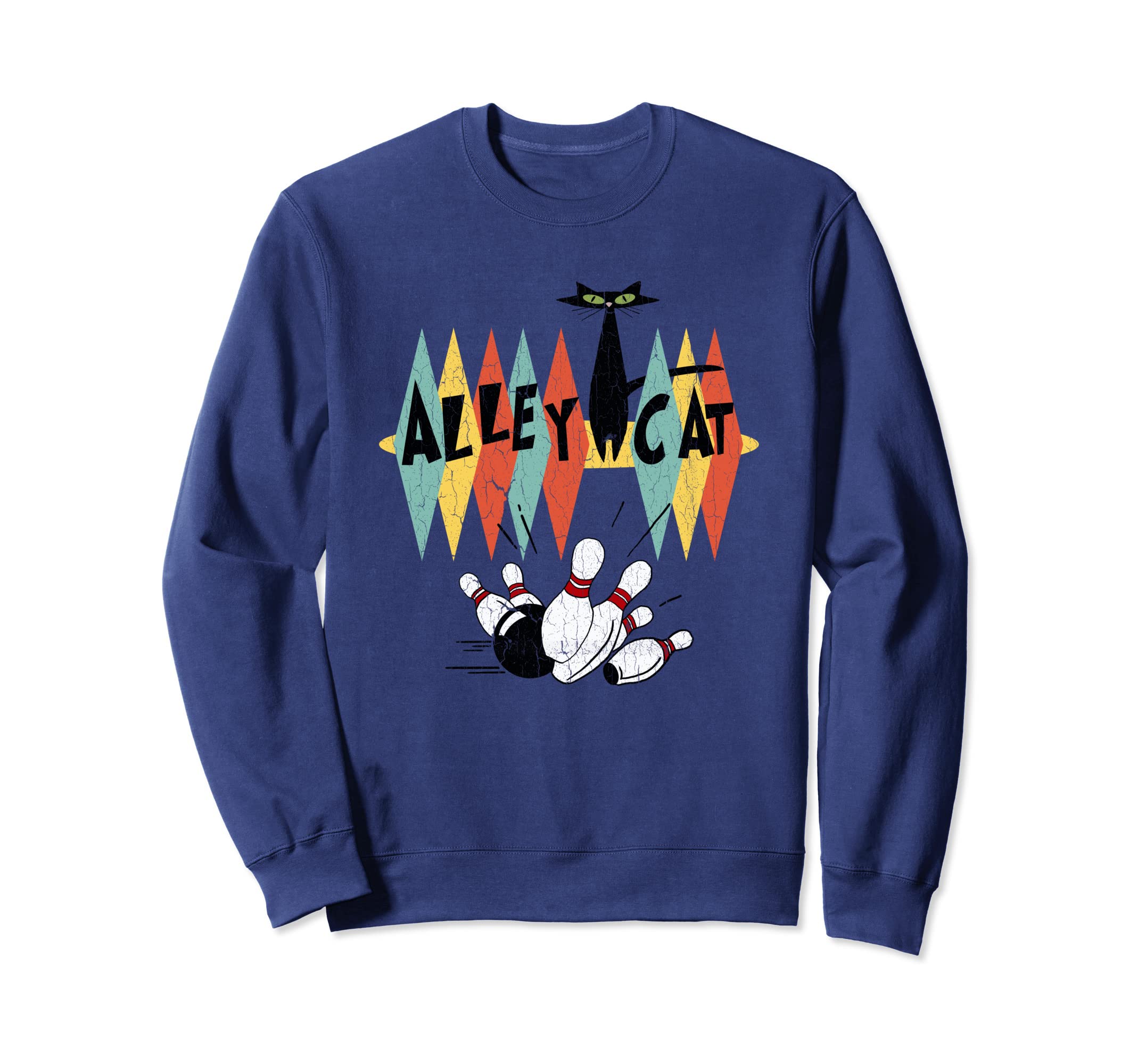 Bowling Distressed Bowler Gifts Sweatshirt - Fun Novelty Design for Adults - T-Shirt, Sweatshirt, Hoodie
