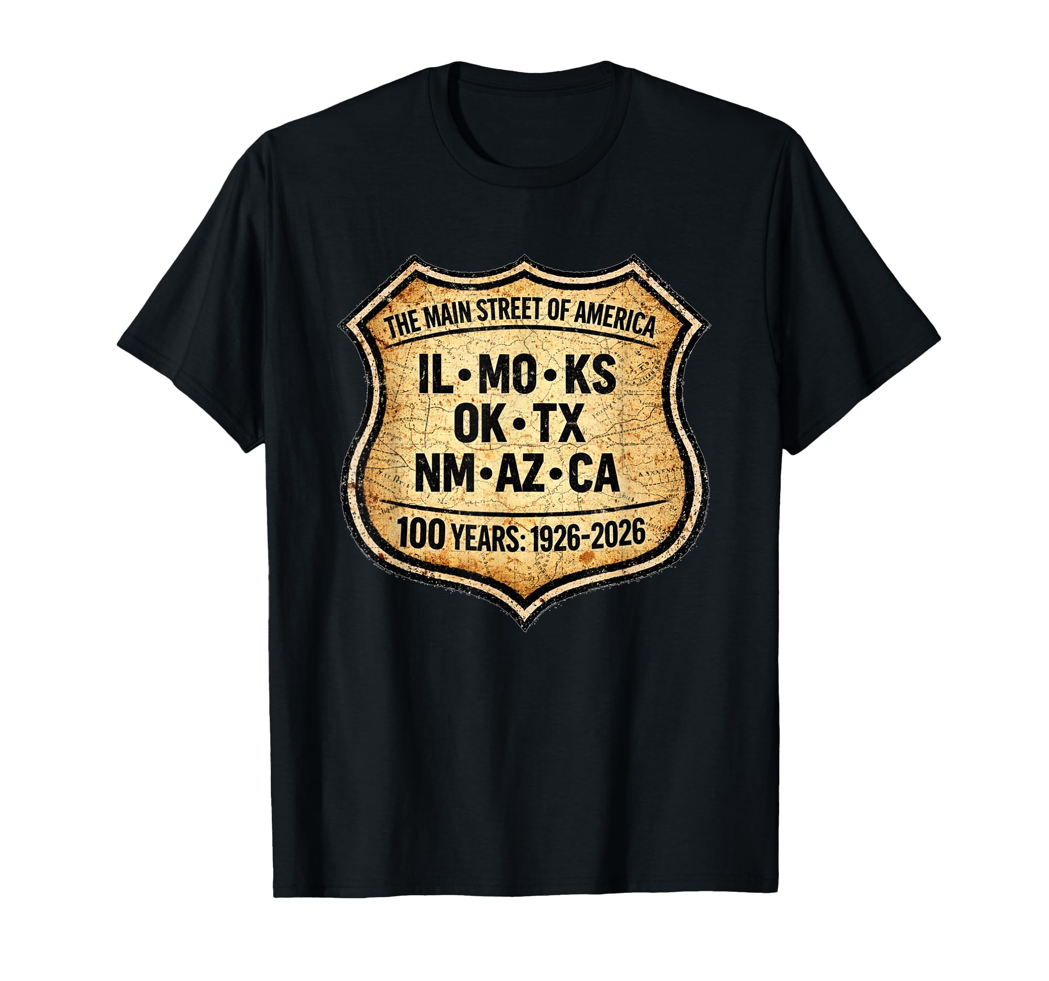 Route Centennial 2026 Highway 66 T-Shirt - Graphic Print for Adults - T-Shirt, Sweatshirt, Hoodie