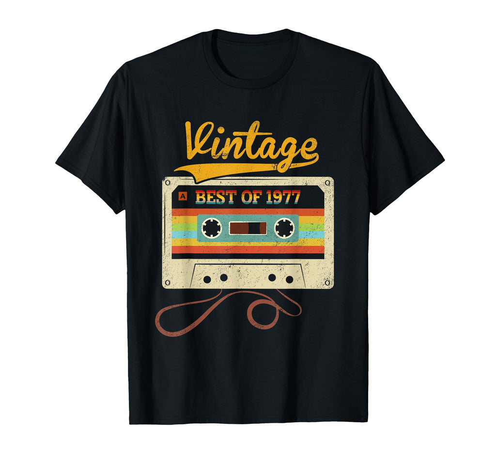 Best 1977 49Th Birthday Cassette T-Shirt - Fun Novelty Design Men Women - T-Shirt, Sweatshirt, Hoodie