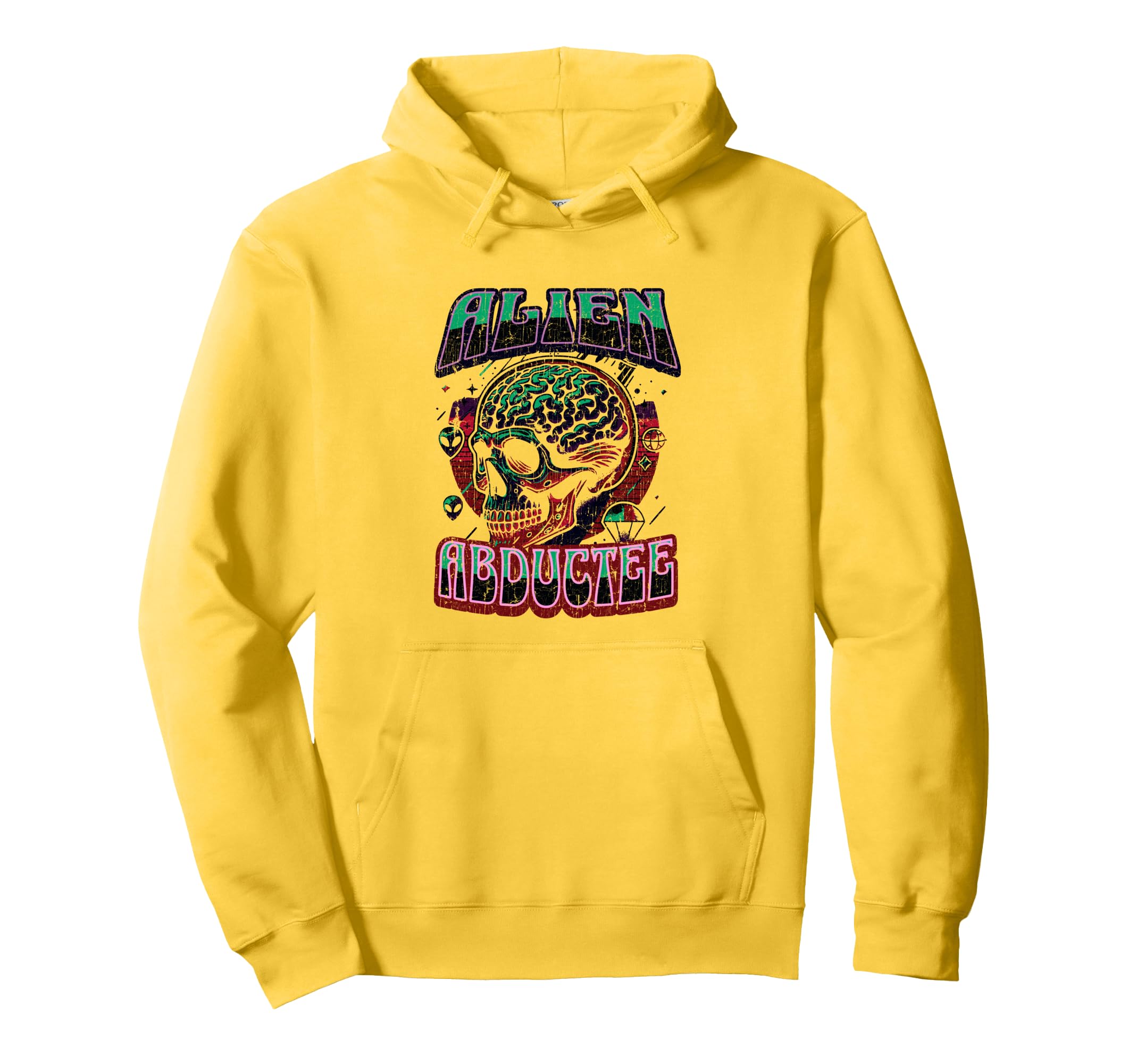 Alien Abductee Alien Head Colorful Hoodie - Streetwear Style Men Women - T-Shirt, Sweatshirt, Hoodie