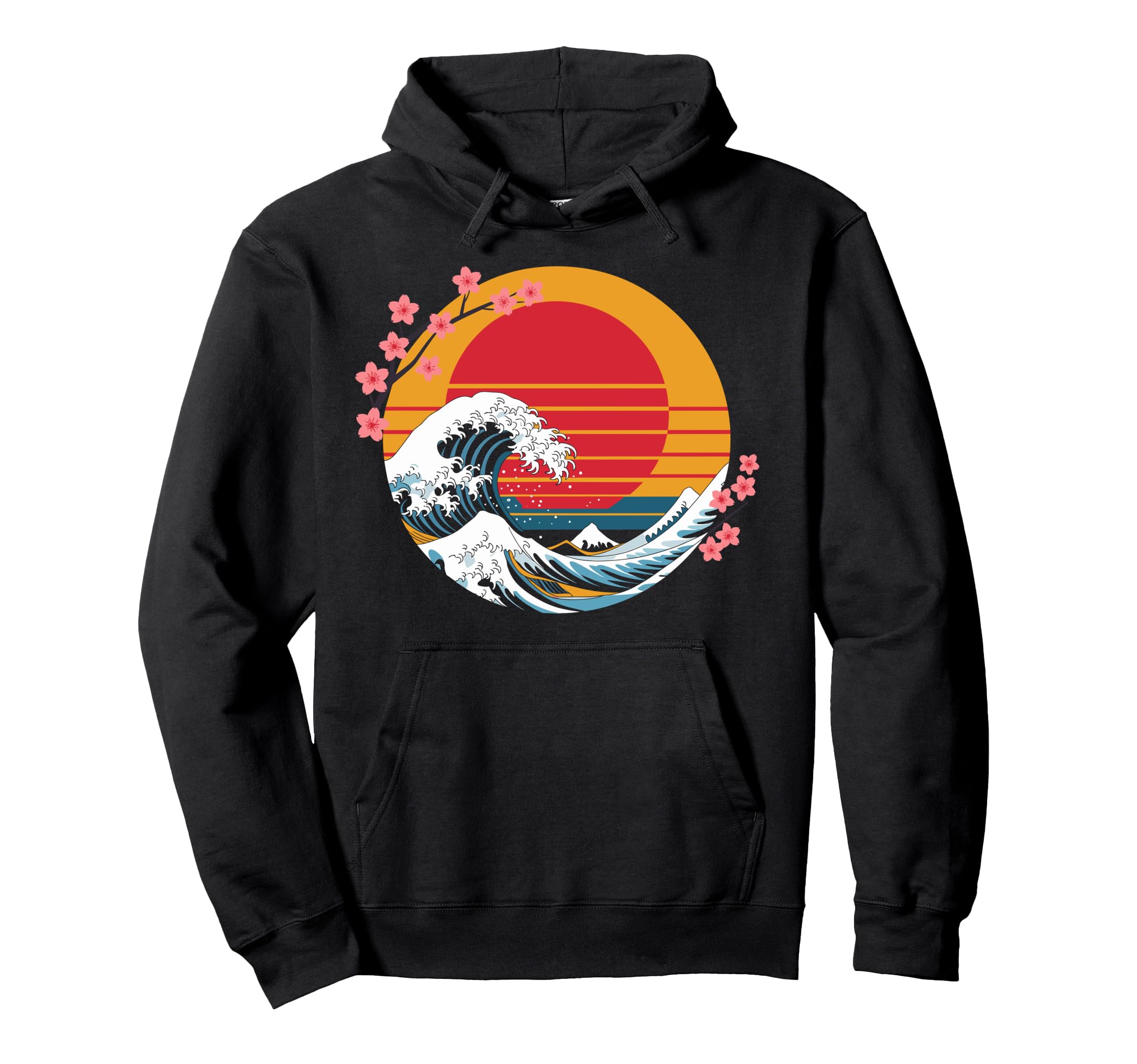 Big Wave Vaporwave Aesthetic 80S Hoodie - Streetwear Style for Adults - T-Shirt, Sweatshirt, Hoodie