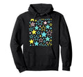 Colorful Stars Fun Pattern Art Hoodie - Trendy Graphic for Adults - T-Shirt, Sweatshirt, Hoodie