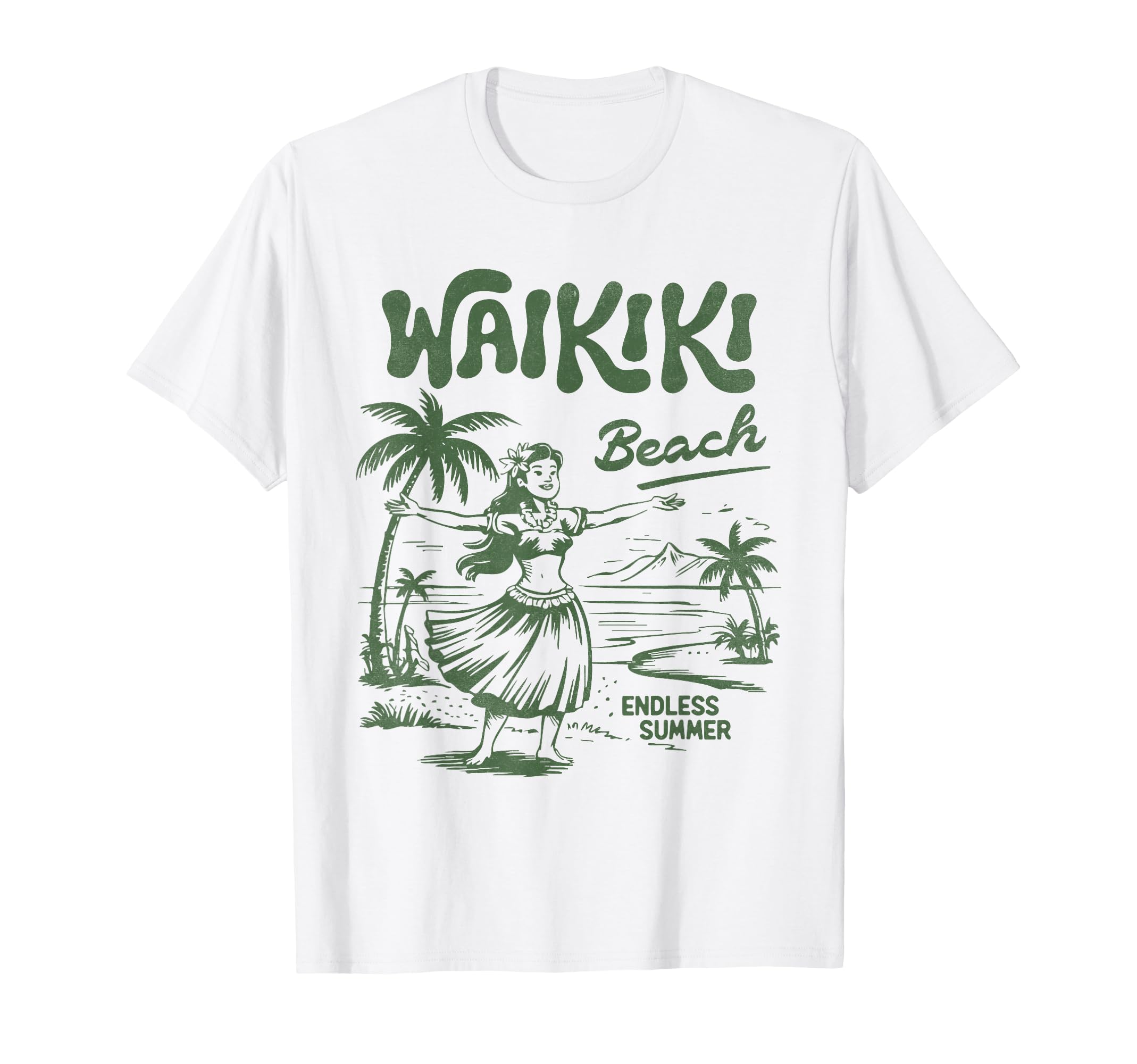 Waikiki Hula Hawaii Beach Island T-Shirt - Casual Everyday Wear Unisex - T-Shirt, Sweatshirt, Hoodie