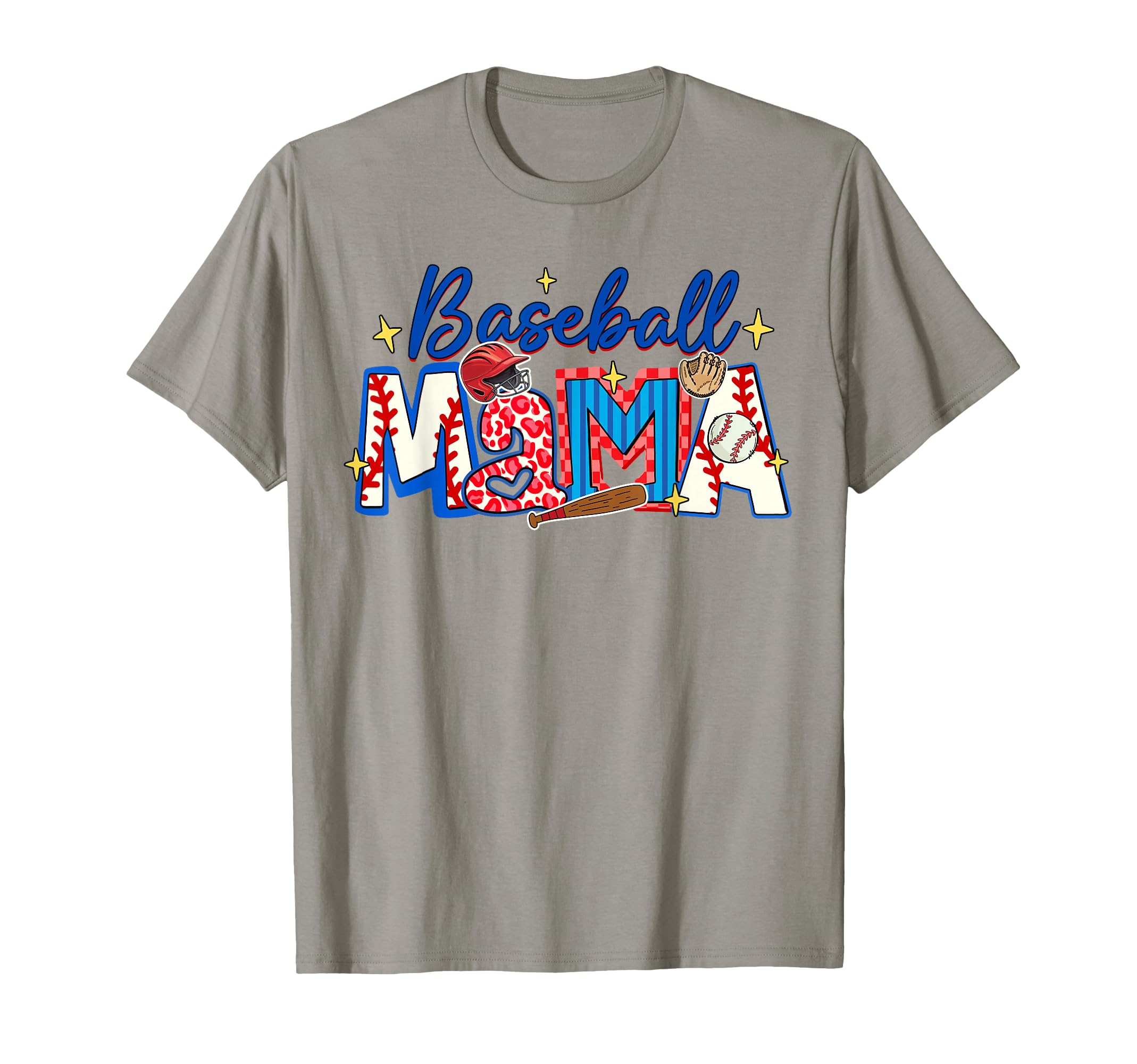 Baseball Mama Checkered Leopard Funny T-Shirt - Streetwear Style Men Women - T-Shirt, Sweatshirt, Hoodie