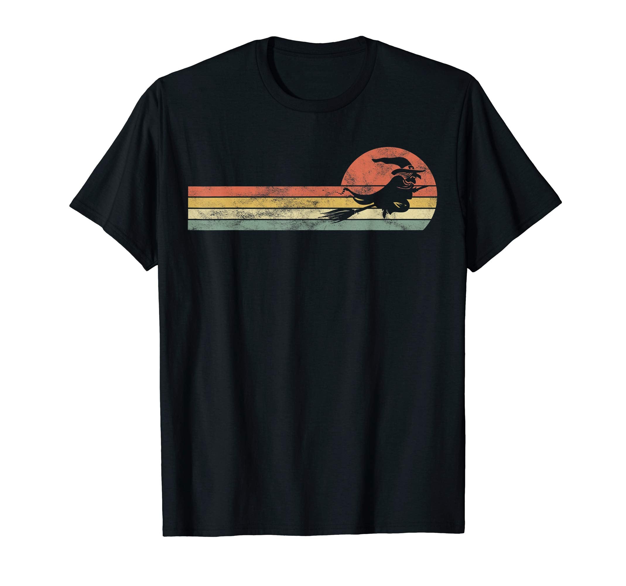 Witch Flying Sunset Halloween T-Shirt - Custom Art Print for Adults - T-Shirt, Sweatshirt, Hoodie