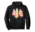 Groovy Floral Ghost Circle 1970S Spooky Hoodie - Unique Graphic for Adults - T-Shirt, Sweatshirt, Hoodie
