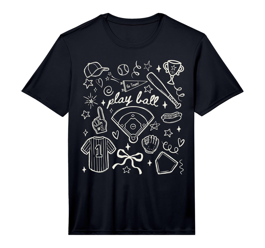 Baseball Mom Play Ball Team Game Day T-Shirt - Novelty Apparel Men Women - T-Shirt, Sweatshirt, Hoodie