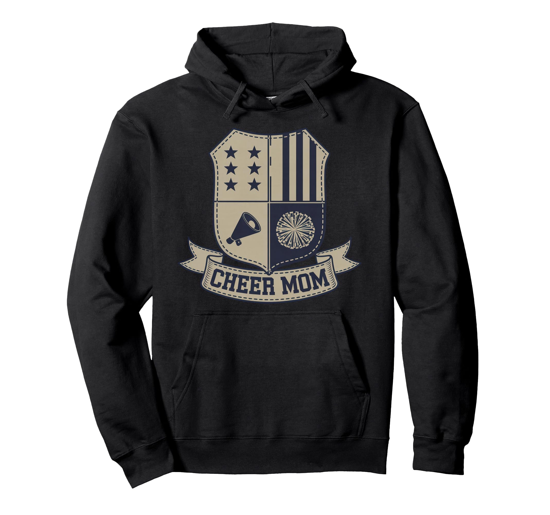 Cheer Mom Mother Bow Cheerleader Game Day Hoodie - Graphic Print Men Women - T-Shirt, Sweatshirt, Hoodie