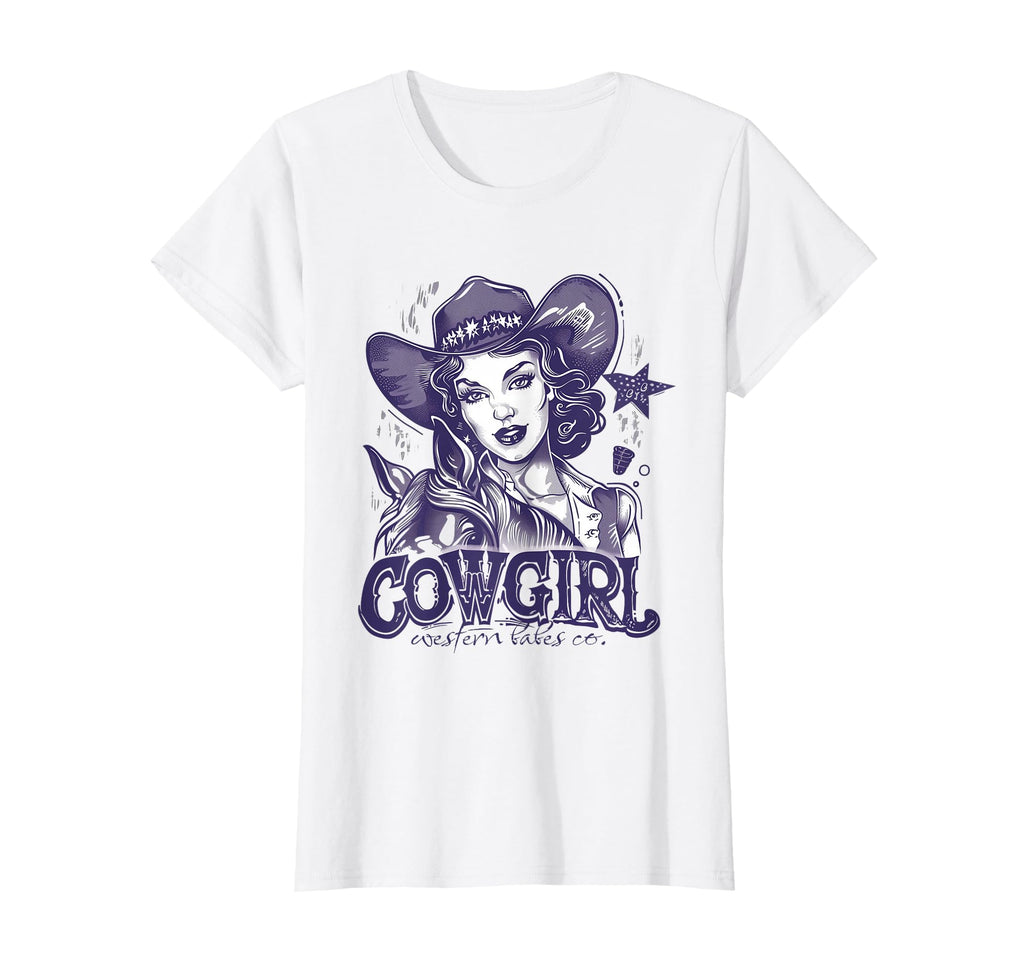 Cowgirl Western Country Rodeo Cow T-Shirt - Aesthetic Graphic for Adults - T-Shirt, Sweatshirt, Hoodie