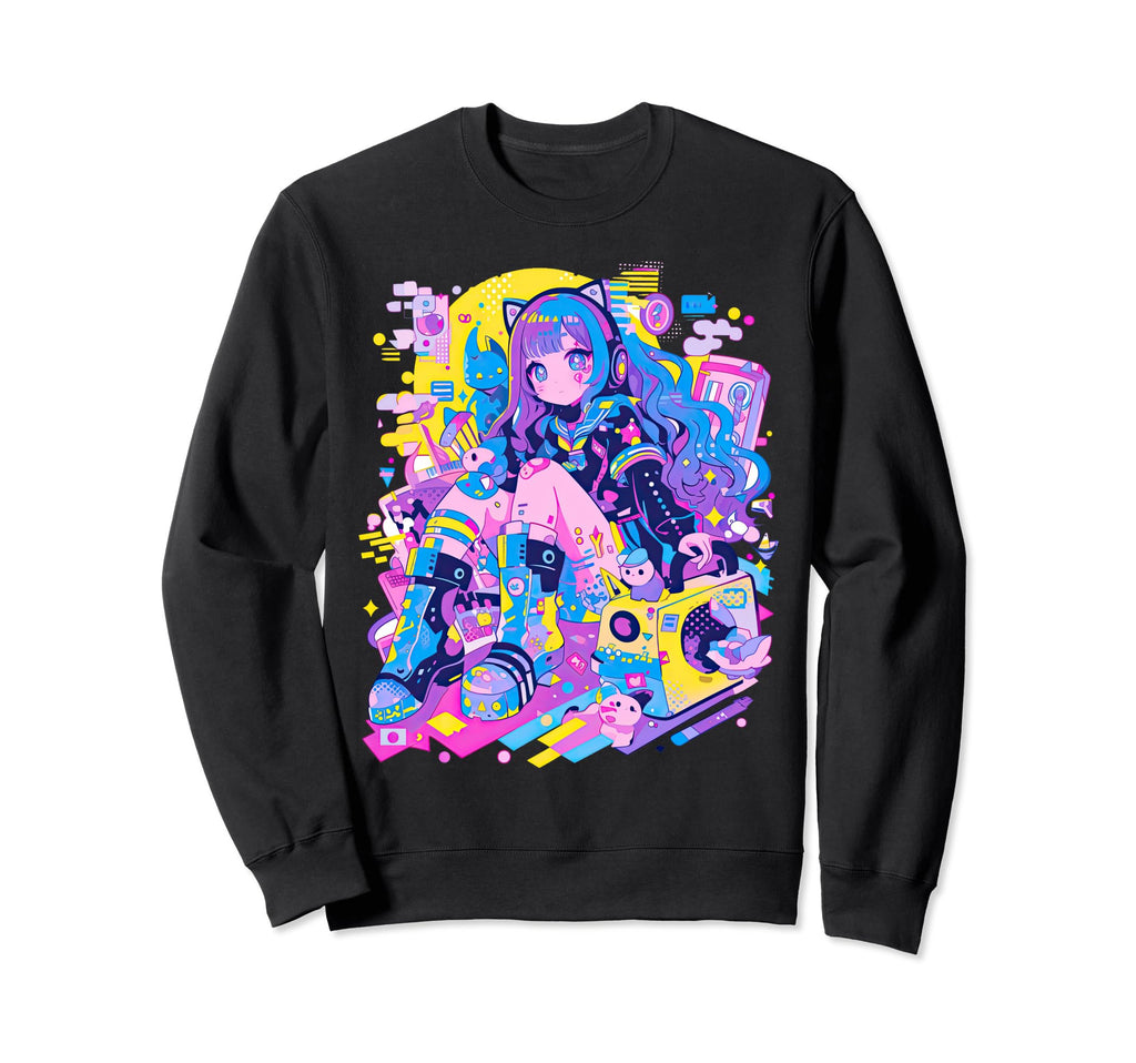 90S 2000S Kawaii Anime Y2K Sweatshirt - Fun Novelty Design Unisex - T-Shirt, Sweatshirt, Hoodie