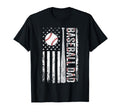 Baseball Dad American Flag Patriotic T-Shirt - Aesthetic Graphic Men Women - T-Shirt, Sweatshirt, Hoodie