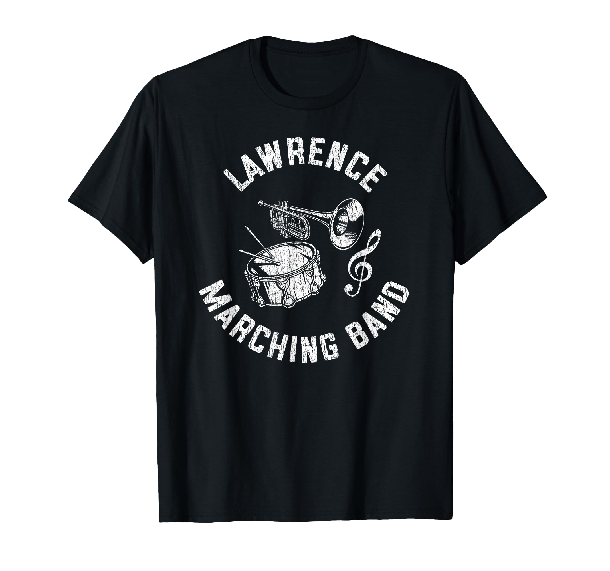 Lawrence Marching Band Music Distressed T-Shirt - Trendy Graphic Unisex - T-Shirt, Sweatshirt, Hoodie